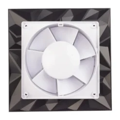 Badlüfter Wohnraumlüfter Badventilator Lüfter Bad Ventilator Badezimmer Wandlüfter Rückstauklappe Belüftung Abluft Zuluft Diamant Panel Anthrazit Ø 100 Mm Standard -Smart Kitchen Store 44b657c00a222a5be30df716c04446c1