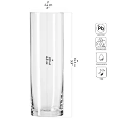 KROSNO Hohe Wassergläser, 6er-Set, 200 Ml -Smart Kitchen Store 4532e6c5042f479e9ef499bff4995d38