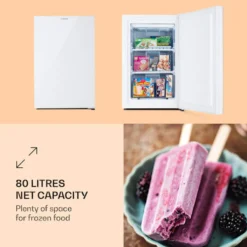 Klarstein Pluto 80L Gefrierschrank Im Klassischen Look , 4-Sterne , 80 Liter , 0 Bis -18 °C: Einstellbar Via 5-stufigem Thermostat -Smart Kitchen Store 4583d6be039bc972c126ba88c22da9fd