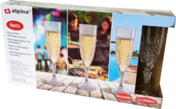 6er Set Kunststoff Champagner-Gläser Kristalleffekt 200ml / Ø6x22,5cm -Smart Kitchen Store 4595d6c7d13f1d0222b6cf88797cc3f0