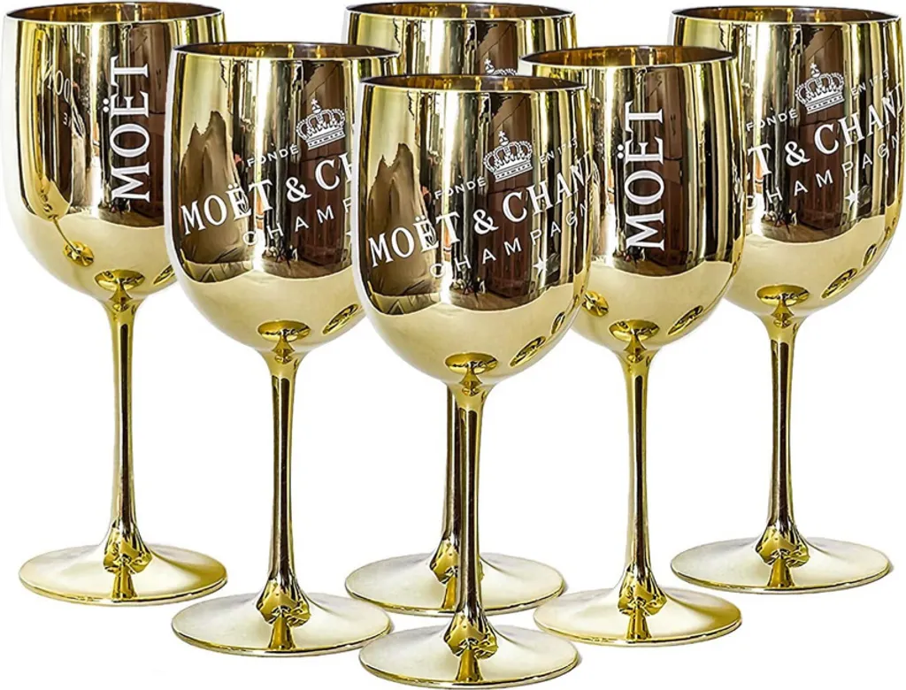 Moët & Chandon Champagnergläser Gold 6er Set Gläser Geschenkset 3 Moët & Chandon Champagnergläser Gold 6er Set Gläser Geschenkset