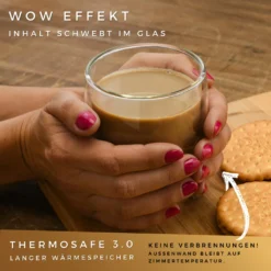 Felino® Latte Macchiato Gläser Doppelwandige Thermogläser Set [6 Stück] [350 Ml] Glas Tassen Groß Für Cappuccino, Kaffee, Espresso -Smart Kitchen Store 46669e6f0505fdc646fb70141570f4f4