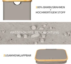 Adel Dream Wäschekorb Mit Deckel , Wäschekorb Kann Gefaltet Werden, Wäschetasche Kann Gefaltet Werden (100L, Dunkelgrau) -Smart Kitchen Store 47744b7c06a60f3425e9ed69c77a0571