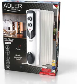 Adler Ölheizung (7 Lamellen) AD7815 Heizlüfter Elektro Heizung Heizstrahler -Smart Kitchen Store 4a00324676044573f30f658a6110fd7a