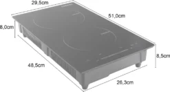 AREBOS Induktionskochfeld, 3000W, 2 Kochfelder, 30 Cm, Autark, Mit Sensor Touch, Timer -Smart Kitchen Store 4b32fd1feede95f00daf3fb557eee98b