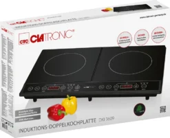 CLATRONIC Induktions-Doppelkochplatte DKI 3609 Schwarz 3500 Watt Herdplatte 24 CLATRONIC Induktions-Doppelkochplatte DKI 3609 Schwarz 3500 Watt Herdplatte -Smart Kitchen Store 4b7488365421076f99d1e600db44756b