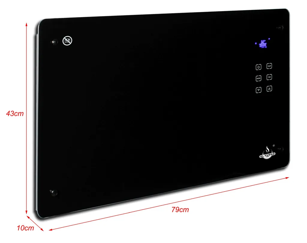 El Fuego Glaskonvektor AY4975 2000 W, Schwarz 11 El Fuego Glaskonvektor AY4975 2000 W, Schwarz – Bild 9