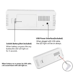 LED Spiegel Digitaler Wecker, Desktop USB Elektronisches Thermometer Am Bett Digitaler Wecker -Smart Kitchen Store 4cfe0c89019c9dd5e4eb02e884365945