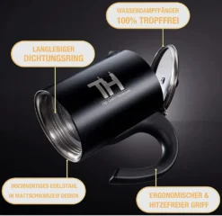 Thiru Espressokocher Induktion L Premium Mokkakanne Aus Edelstahl Inkl. Toolset (Schwarz, 6 Tassen (300ml)) -Smart Kitchen Store 4e5b3f497309ca53487c698aadf5a8a9