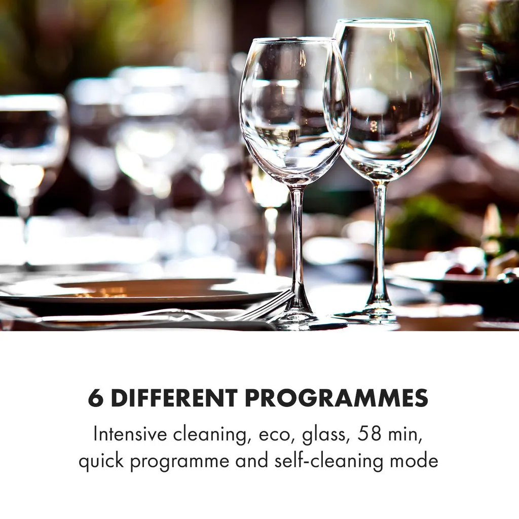 Klarstein Oceana Mini-Tischgeschirrspüler , 125 KWh/Jahr , 2 Maßgedecke , Freistehend , Installationsfrei , 360° Wäsche , 6 Programme , Touch Control , Wasserverbrauch: 6 Liter , 58 DB , Spülmaschine , Geschirrspülmaschine , Weiß 7 Klarstein Oceana Mini-Tischgeschirrspüler , 125 KWh/Jahr , 2 Maßgedecke , Freistehend , Installationsfrei , 360° Wäsche , 6 Programme , Touch Control , Wasserverbrauch: 6 Liter , 58 DB , Spülmaschine , Geschirrspülmaschine , Weiß – Bild 5