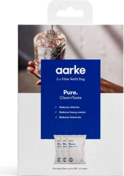 AARKE Wasserfilter Nachfüllbeutel Pure 3er-Pack Für Bis Zu 3 X 120 L Wasser