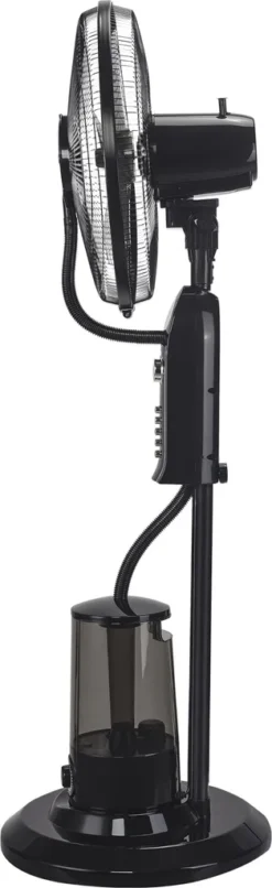 Nebelventilator 75W Mit Wassernebel Mit 3 Geschwindigkeitsstufen Standventilator Ventilator Bodenventilator Luftkühler Oszillierend Schwarz -Smart Kitchen Store 50ad11d75c848babff1fe31ccc15096d