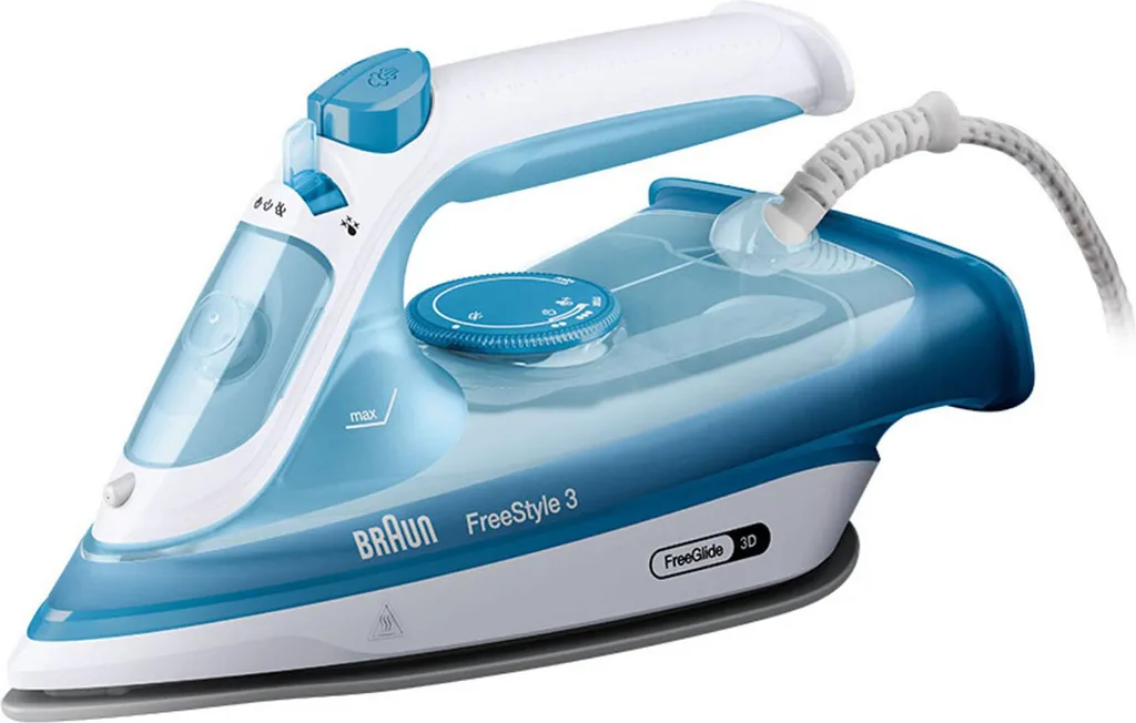 Braun FI 3144 BL, Trocken- & Dampfbügeleisen, Keramik-Bügelsohle, 2 M, 170 G/min, Blau, 45 G/min 6 Braun FI 3144 BL, Trocken- & Dampfbügeleisen, Keramik-Bügelsohle, 2 M, 170 G/min, Blau, 45 G/min – Bild 4