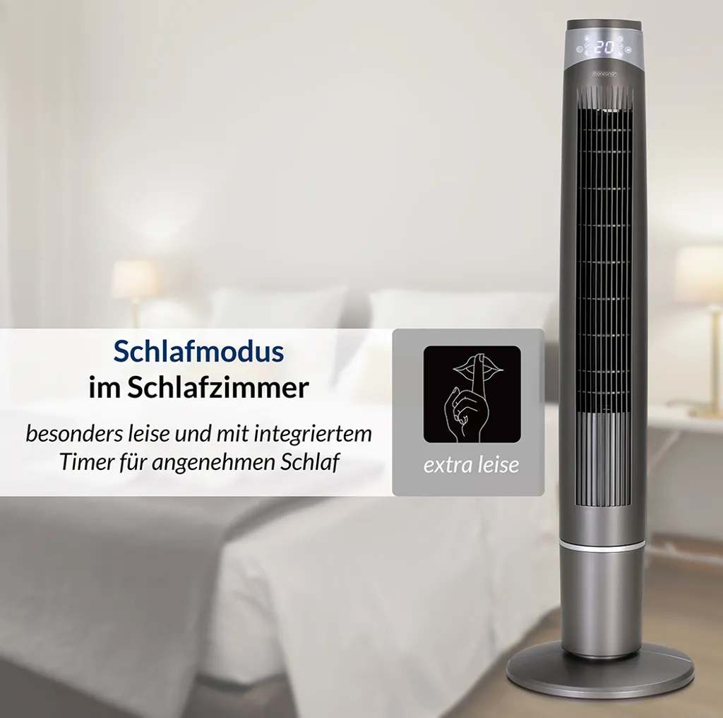 Monzana Turmventilator 6 Geschwindigkeitsstufen 120cm 3 Modi Timer Fernbedienung 8 Monzana Turmventilator 6 Geschwindigkeitsstufen 120cm 3 Modi Timer Fernbedienung – Bild 6