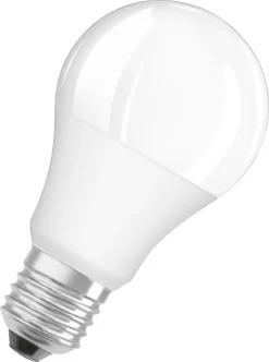 Osram LED Leuchtmittel Retrofit A60 E27 9,7W Warmweiß, Dimmbar, Weiß Matt