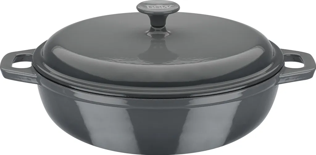 GSW Gusseisen Schmortopf Grey Shadow 30cm / 4,5 Ltr., Gusseisen, Schmortopf Mit Deckel ø Ca. 30 X H 9,0cm 3 GSW Gusseisen Schmortopf Grey Shadow 30cm / 4,5 Ltr., Gusseisen, Schmortopf Mit Deckel ø Ca. 30 X H 9,0cm