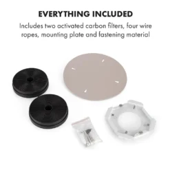 Klarstein Skyfall Smart Inselhaube,App- Und Gestensteuerung,45 X 42 Cm (ØxB),freihängend,Umluftbetrieb/Abluft,3 Stufen,402 M³/h,200 W,LED Beleuchtung,EEK C,inklusive Aluminium-Fettfilter Und 2 Aktivkohlefiltern,Wifi,illuminierter Touch-Drehregler,Dunstabzugshaube,Edelstahl,gold -Smart Kitchen Store 55e3d0b18a6fc3af10d933eaba75c849