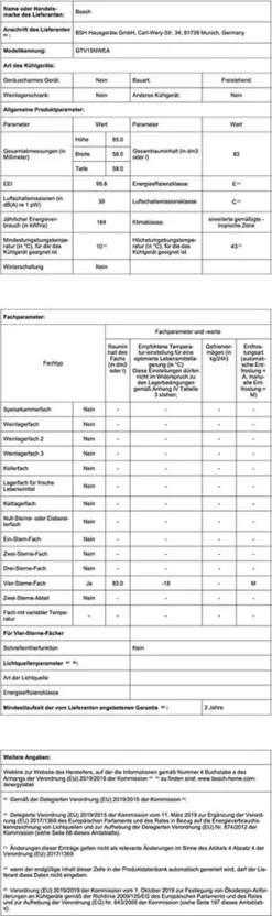 Bosch Serie 2 GTV15NWEA Gefrierschrank 83 Liter 3 Gefriergut-Schubladen 15 Bosch Serie 2 GTV15NWEA Gefrierschrank 83 Liter 3 Gefriergut-Schubladen -Smart Kitchen Store 581cd9868ece27c37130e9c10499c400