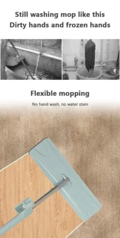 Flat Squeeze Mop Freie Handwäsche Bodenreinigung Mop Faser Mop Pad Nass Und Trocken Verwenden Rotationsmop -Smart Kitchen Store 588480ac39ce43ece4b8970495a1b389