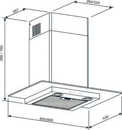 GCH T 466 90 BL Prime Dunstabzugshaube 90 Cm 1000m³/ H Wandhaube Schwarz EEK A TouchControl -Smart Kitchen Store 5945d8f37c36f797e12cdb90048923be