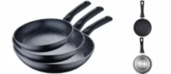 Cheffinger Aluminiumguss-Bratpfannen-Set Schwarz 3 Stück -Smart Kitchen Store 59bb98731bcc587acc4ae2d3afc08c7d