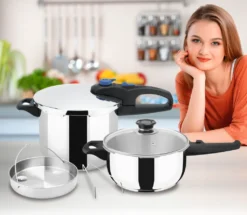 SOGO - Duo 6L + 4L Schnellkochtopf-Set