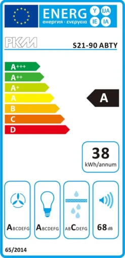 PKM Dunstabzugshaube Mit Randabsaugung Kopffreihaube S21-90 ABTY Schwarz 90 Cm -Smart Kitchen Store 5c618b299abddbd94d0d99d36dec8f00