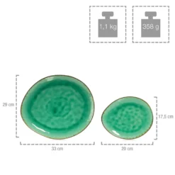 Sänger SÄNGER Steingut Geschirrset Palm Beach, Tafelservice & Servierplatten Set 23 Teilig Für 4 Personen -Smart Kitchen Store 5cb313f490ca48cca114d7696d759adc