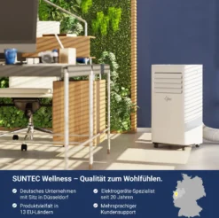 SUNTEC Mobiles Lokales Klimagerät Impuls 2.0 Eco | Für Räume Bis 60 M3 (25 M2) | Inkl. Abluftschlauch | Kühler Und Entfeuchter Mit ökologischem Kühlmittel R290 | 7.000 BTU/h, EEK A -Smart Kitchen Store 5da3f7f2ece07c0bfd3e0c1777ea163f