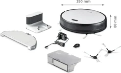 MEDION Saugroboter Mit Wischfunktion Und Intelligenter Navigation S30 SW (2.800 Pa, Alexa App Steuerung, Saugen Wischen Parallel, Regulierbare Wasserabgabe, Tierhaar Allergiker Optimiert) -Smart Kitchen Store 5deb63406e5d7ea87f1ad067e697ab6a