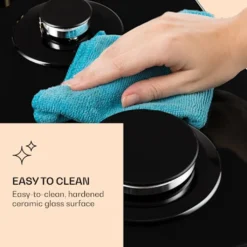 Klarstein Gaskochfeld Gasherd Einbau - Sabaf-Brenner - Erdgas/Propangas - Automatische Abschaltung - Gusseisen - Glaskeramik Retro-Look - 2-flammig - Schwarz Einbau Gas Kochfeld Gasherd 2 Platten Kochfelder Herdplatte Kochplatte Einbaukochfeld -Smart Kitchen Store 5f14771b6b7669dfd5b89889d5646b58