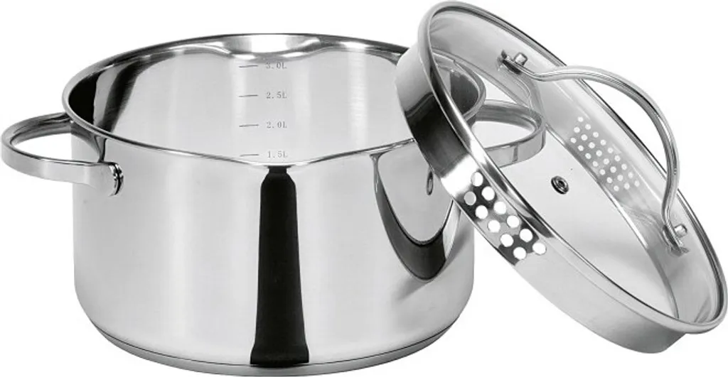 Krüger Kochtopf Aus Rostfreiem Edelstahl Fassung 1500ml 16cm 4 Krüger Kochtopf Aus Rostfreiem Edelstahl Fassung 1500ml 16cm – Bild 2