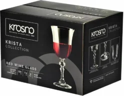 KROSNO Krista Kleine Rotweingläser, 6er-Set, 220 Ml -Smart Kitchen Store 607657a26ec624b38417dde81179cb5e
