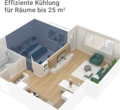 SUNTEC Mobiles Lokales Klimagerät Impuls 2.0 Eco | Für Räume Bis 60 M3 (25 M2) | Inkl. Abluftschlauch | Kühler Und Entfeuchter Mit ökologischem Kühlmittel R290 | 7.000 BTU/h, EEK A -Smart Kitchen Store 609de80c21c14187e3ed18f46526cad0