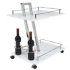 HAKU Servierwagen Mit Integriertem Flaschenhalter Aus Stahl & MDF, Chrom-weiß, BxTxH: 40x60x72 Cm; 89353 -Smart Kitchen Store 619f39fd52b228ce61e770a2bdd66dcf