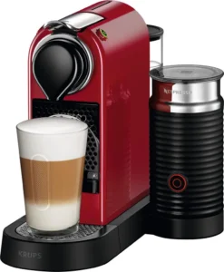 Krups XN7615.19 Nespresso Citiz & Milk Kaffeekapselmaschine (1260 Watt, Wassertankkapazität: 1l, Pumpendruck: 19 Bar) Rot -Smart Kitchen Store 61dd1163f0fb7b53d2979440590d789f