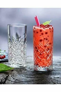 Pasabahce Timeless 52820 Longdrink Glas Wassergläser Kristall Design 4´er Set Transparent 295 Ml -Smart Kitchen Store 61e8c1922c855d06e458b2424de8b8dc
