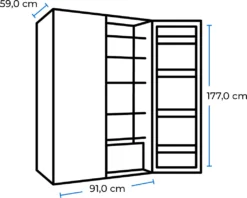 Exquisit Side-by-Side SBS135-040F Inoxlook-az | Standgerät | 436 L Volumen | Inoxlook-Dunkel -Smart Kitchen Store 6354fc9410d52c5b883e16a88fb78b1c