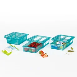 GOURMETmaxx Klemm-Schublade Für Kühlschrank, 3er-Set Schublade Klemm Kühlschrank GOURMETmaxx Zusatzfach Gemüsefach 3er-Set Ordnung -Smart Kitchen Store 643b95f622cdb73af233b30c3f58f4b7
