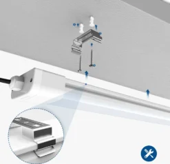 Anten LED Feuchtraumleuchte, 120CM 36W Wannenleuchte 4000k Neutralweiß, 3300Lumen Deckenleucht Wasserfest IP65 18 Anten LED Feuchtraumleuchte, 120CM 36W Wannenleuchte 4000k Neutralweiß, 3300Lumen Deckenleucht Wasserfest IP65 -Smart Kitchen Store 655e2563501a6e4951451b904f177a15
