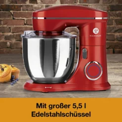 Kochwerk Küchenmaschine - 5,5 Liter Fassungsvermögen - Rot -Smart Kitchen Store 65af1d09fef982cba0ea41bf5f0b03bb