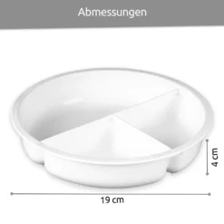 Wüllner & Kaiser Mikrowellenteller Mit Deckel, Mikrowellengeschirr, Menüteller Mit Aufteilung, 3 Praktische Fächer, 750 Ml Volumen -Smart Kitchen Store 65c14f30dec80a1bf303a8f3756060c6