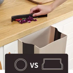 2 Stück Faltbarer Mülleimer Hängend | Volumen 9 L | Abfalleimer FürMüll | Abfallsammler Küche | Klappbarer Abfall Korb Für Die Schranktür | Auch Für Auto, Wohnmobil, LKW Geeignet | Farbe [braun] -Smart Kitchen Store 66e289014049593d91e7d849e541ec58