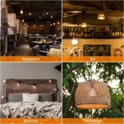 Edison Vintage Glühbirne, Retro Glühbirne Warmweiß E27 40W Vintage Antike Glühbirne Retro Glühfaden Lampe Amber Glas, Ideal Für Nostalgie Und Retro Beleuchtung Café Bar Deko, 4 Stück -Smart Kitchen Store 6713eb7ac66a983bdc1c54823a6c3016