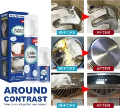 100ml Schäumender Schwerölfleckenreiniger Reiniger, Leistungsstarker Fleckenentferner, Schaumreiniger, Hartnäckig Fett & Schmutz Entfernen Blasenspray, Allzweckreiniger