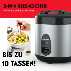 THOMSON THRC918X - Reiskocher - Silber/schwarz 15 THOMSON THRC918X - Reiskocher - Silber/schwarz -Smart Kitchen Store 6a51ed306f4dfbe6087ae480f4b75666