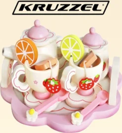 Kinder Teeservice Set Holz Zubehör Für Die Kinderküche, 16-tlg. Ab 3 Jahre Rollenspiele Für Mädchen Und Jungs 9418 -Smart Kitchen Store 6a921fa321209b0c5095515f9a1cf0a5