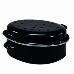 Krüger Gänsebräter Aus Schwarz Emailliertem Stahl Mit Chromrand 42cm 10 Krüger Gänsebräter Aus Schwarz Emailliertem Stahl Mit Chromrand 42cm -Smart Kitchen Store 6aecdf9fef3f656f3e9a70d3781f18f2