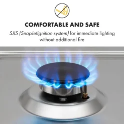 Klarstein Gasherd Kochfeld Einbau-Gaskochfeld - Sabaf-Brenner - Gaskochfeld Für Propan/Erdgas - Einbau Gasherd Glaskeramik 5-Flammig - Silber Einbau Gas Kochfeld Gasherd 5 Platten Kochfelder Herdplatte Kochplatte Einbaukochfeld -Smart Kitchen Store 6b19f82384c98a6ac107004c19a0e0ee
