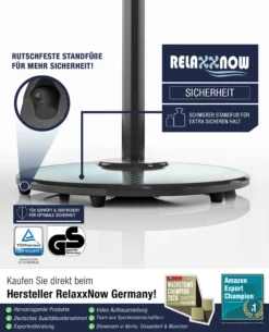 RelaxxNow Super Leiser Standventilator Mit 45W Motoren Leistung, Oszillierender Ventilator Mit 3 Geschwindigkeitsstufen Und Höhenverstellbarkeit Bis 131cm, 41 DB Schlafmodus & 41cm Durchmesser, VTX100 -Smart Kitchen Store 6b446735e77cade231bd9309dbc998de